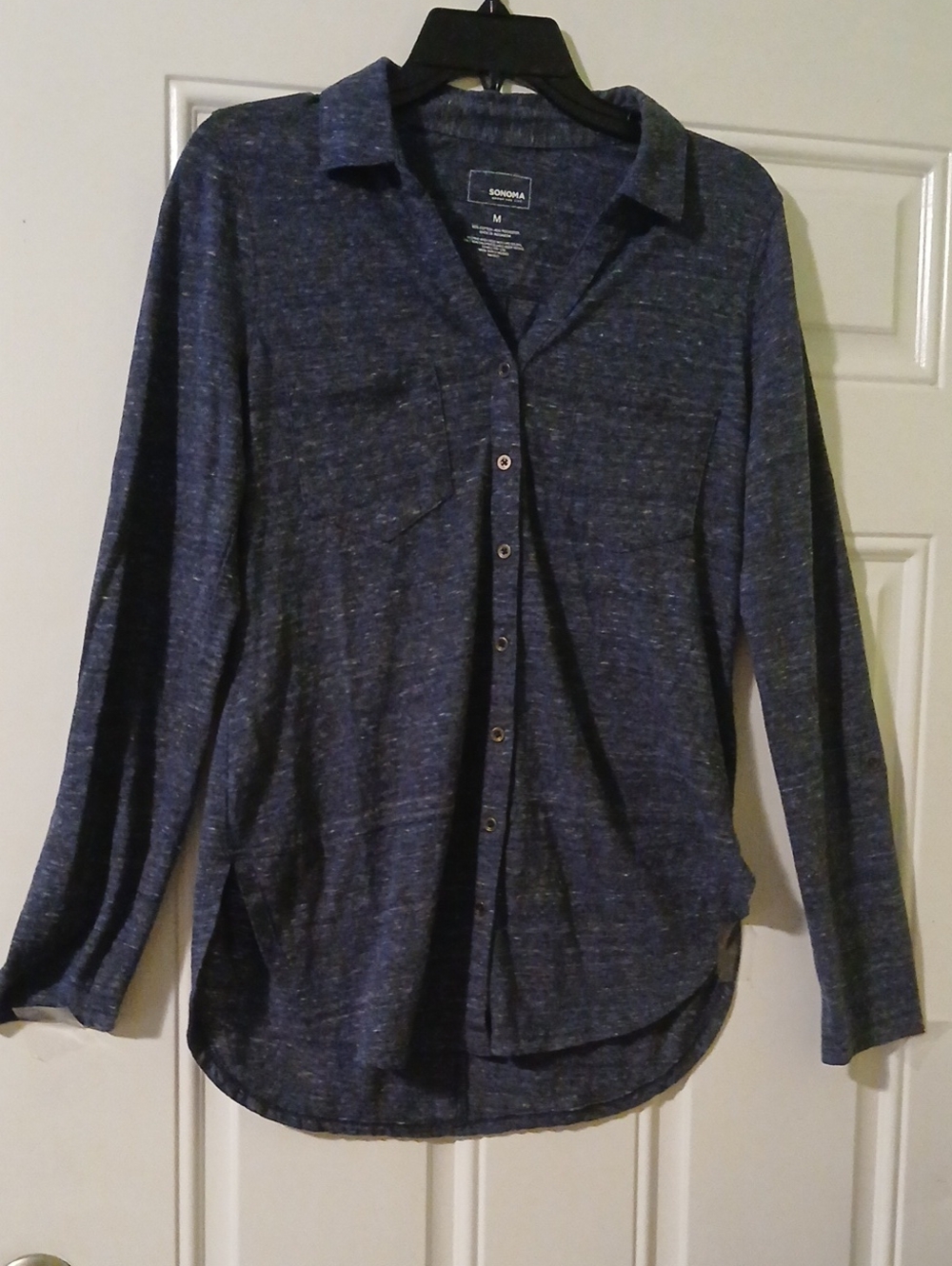 Sonoma Asymmetrical Women's Skirt - Heather Navy Blue Size "M"